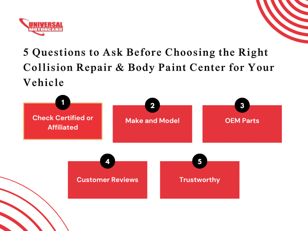 5 Questions to Ask Before Choosing the Right Collision Repair & Body Paint Center