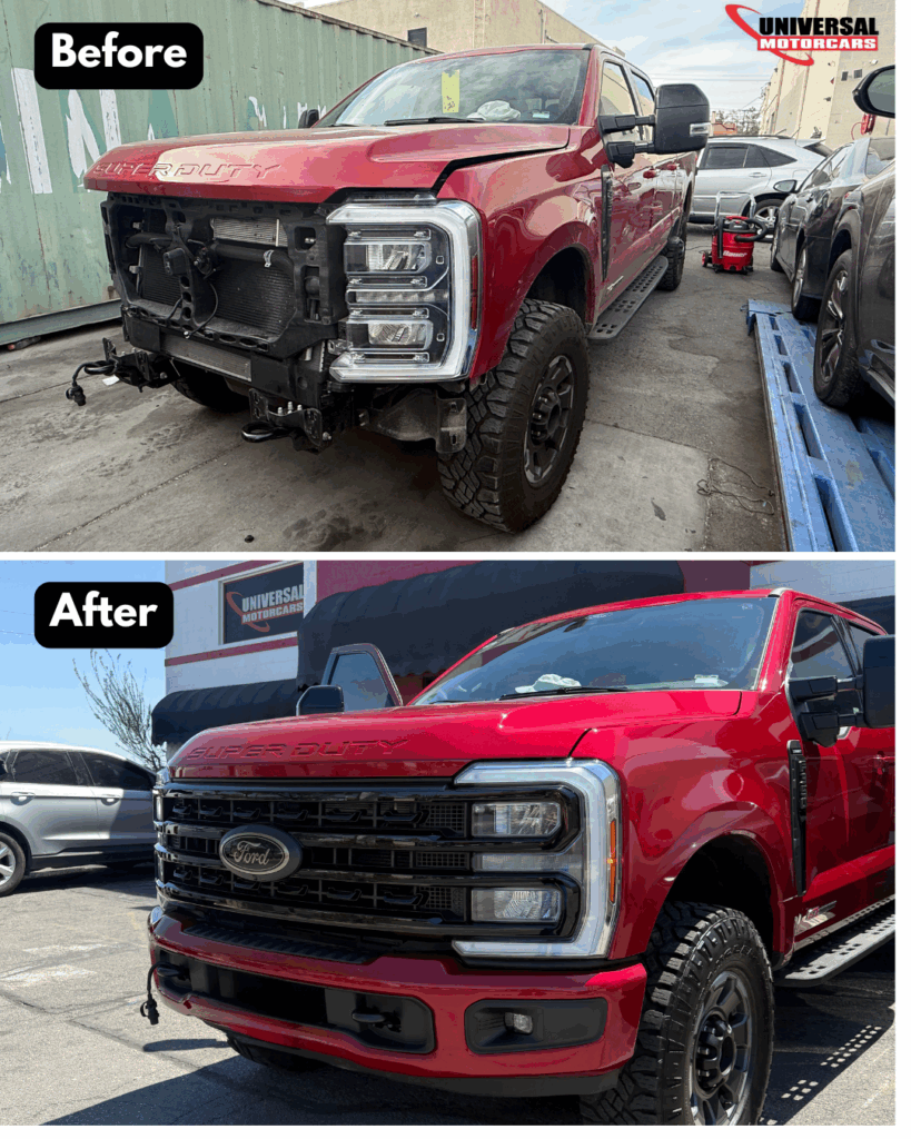 Ford vehicle repair and maintenance service illustration
