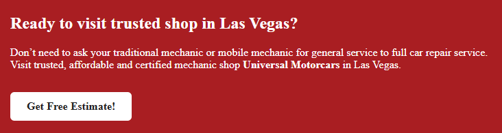 A CTA box that conatins title "Ready to visit trusted shop in Las Vegas?" and description with a button.