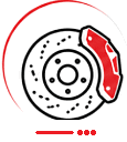 Brake repair and replacement service icon for vehicles