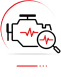 Check engine light diagnostic repair service illustration