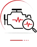 Check engine light diagnostic repair service illustration