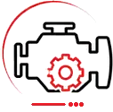 Engine repair and diagnostic service icon for vehicles
