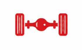 Collision repair service icon for accident damage restoration