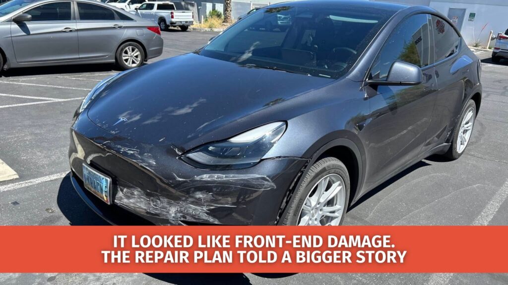 The Model Y as it arrived at Universal Motorcars.