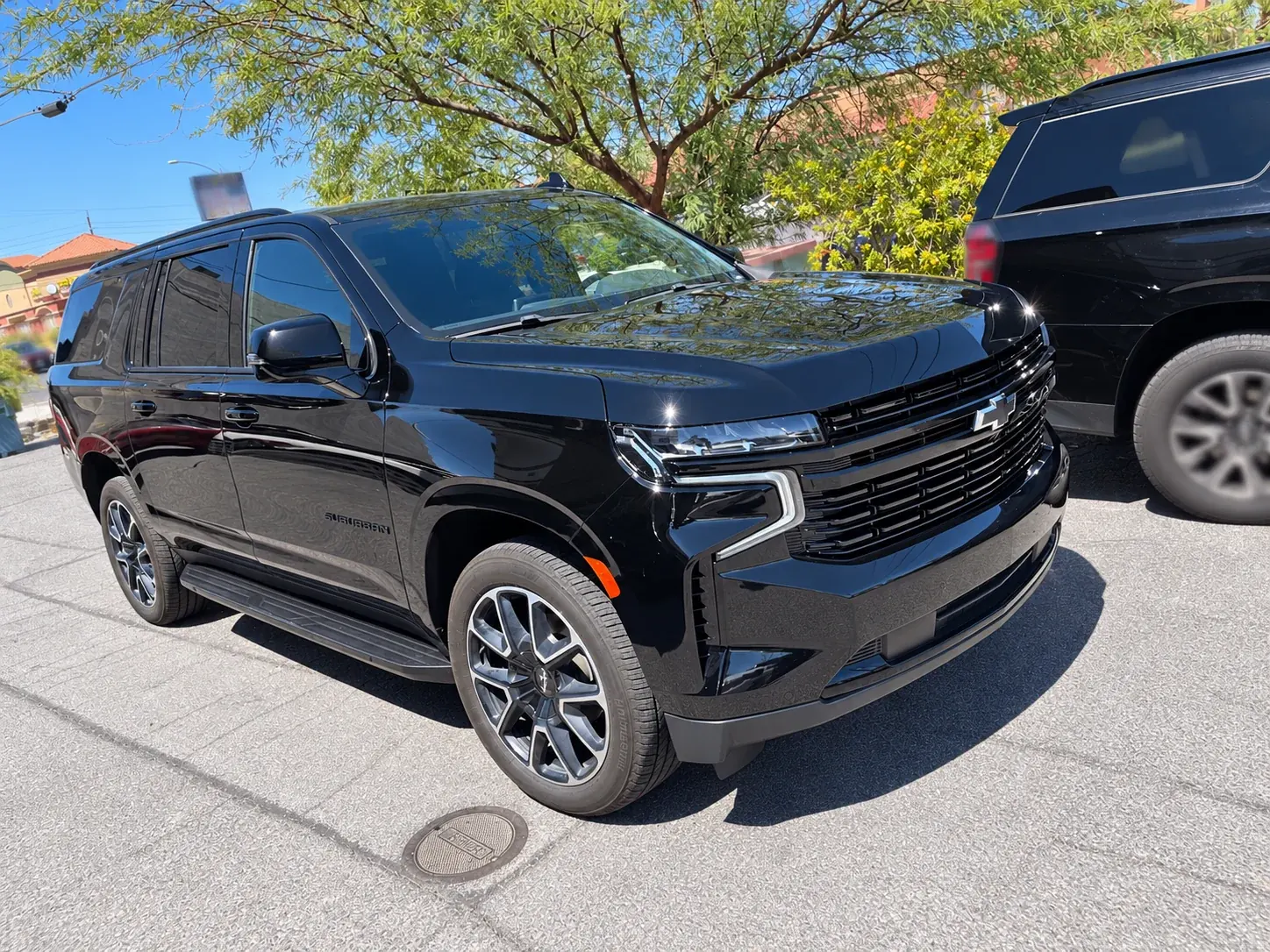 Black Chevrolet Suburban photographed outside Universal Motorcars.