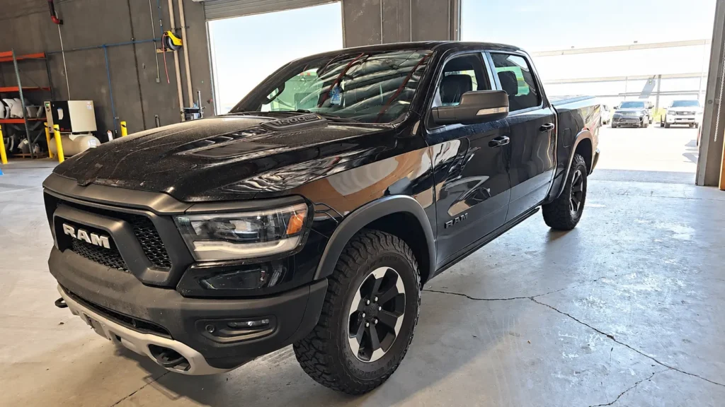 Black RAM Rebel inside the Universal Motorcars repair shop