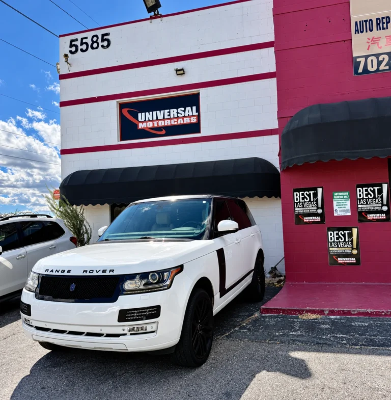 White Range Rover photographed outside Universal Motorcars.