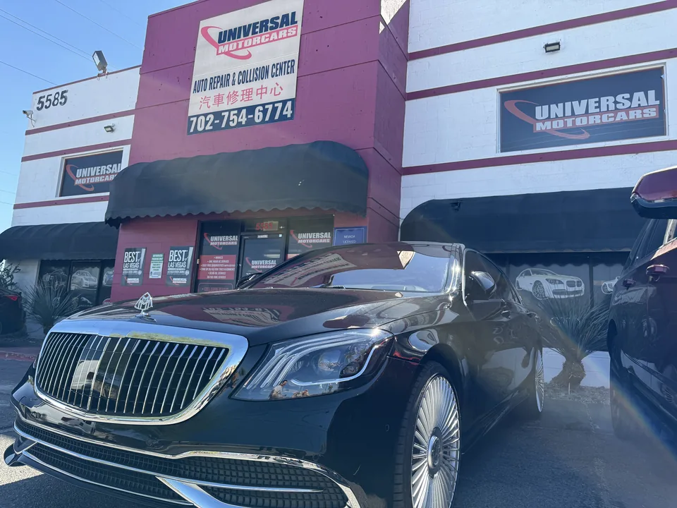 Mercedes-Maybach S-Class photographed outside the workshop
